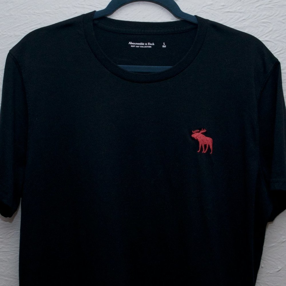 Black Abercrombie and Fitch Shirt - Soft A&F Collection with Embroidered Logo